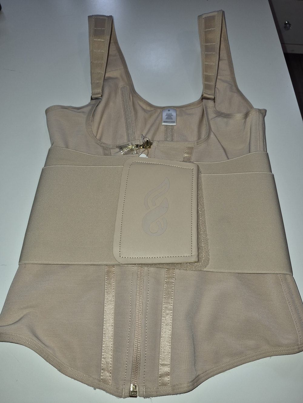Beige Shapewear Waist Trainer Vest - Sculpting Support